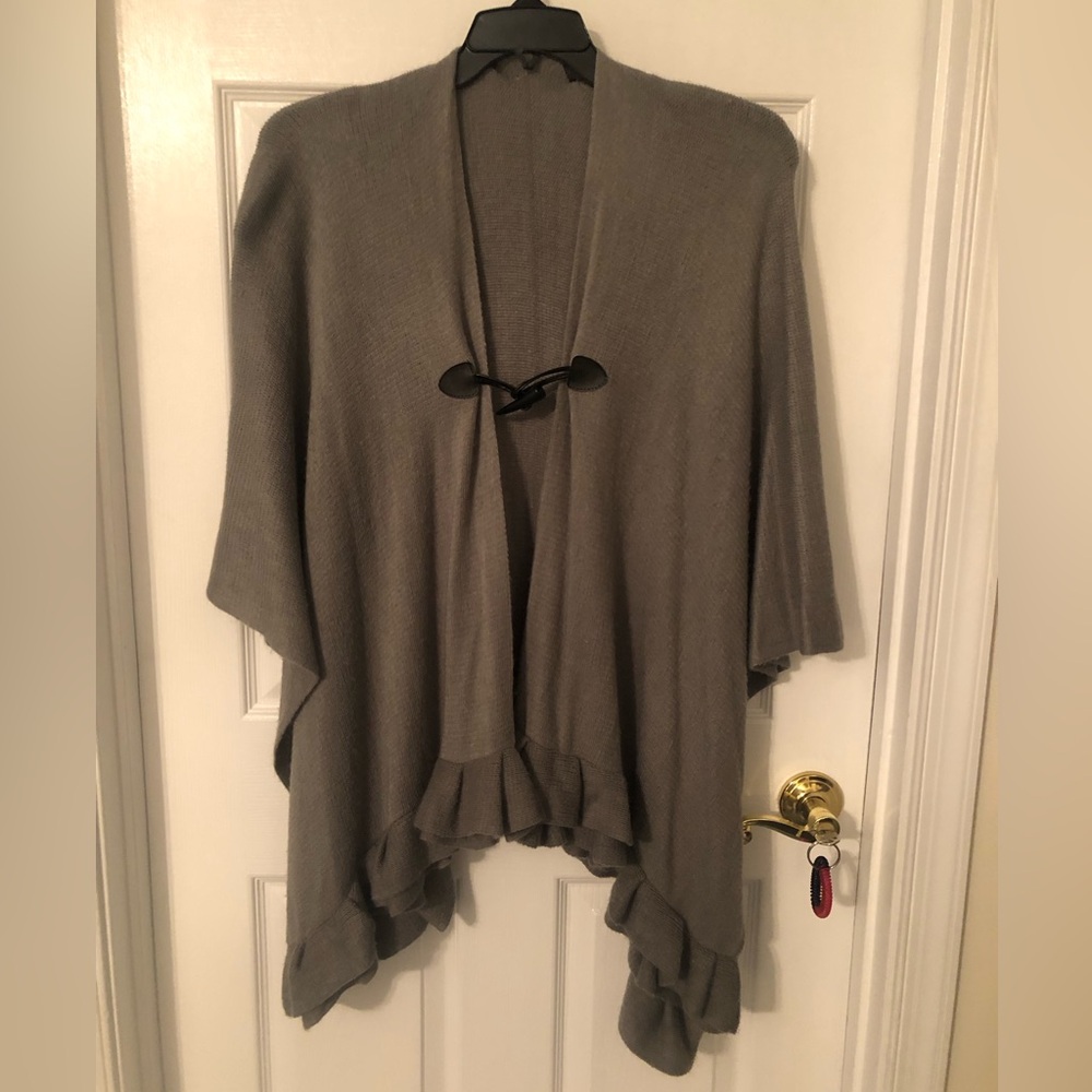 Gray Women's Wrap with Toggle Closure